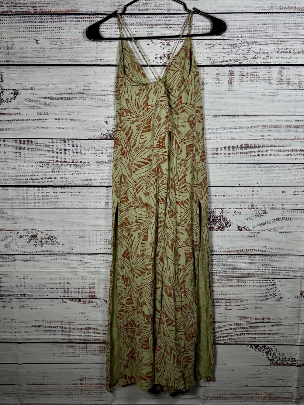 O’Neill Jace Leaf Print Wide Leg Jumpsuit Boho Tropical - Picture 8 of 10